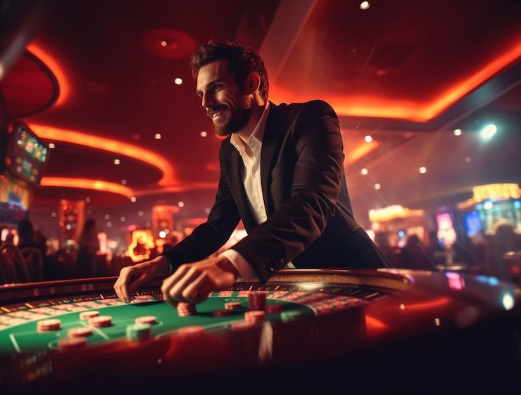 Studio live dealer Pretty Gaming dengan multi-kamera dan dealer profesional